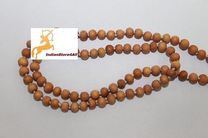 IS4A 8MM TULSI HOLY BASIL PRAYER BEADS JAPA MALA NECKLACE HAND KNOTTED. KARMA 10... - Image 4