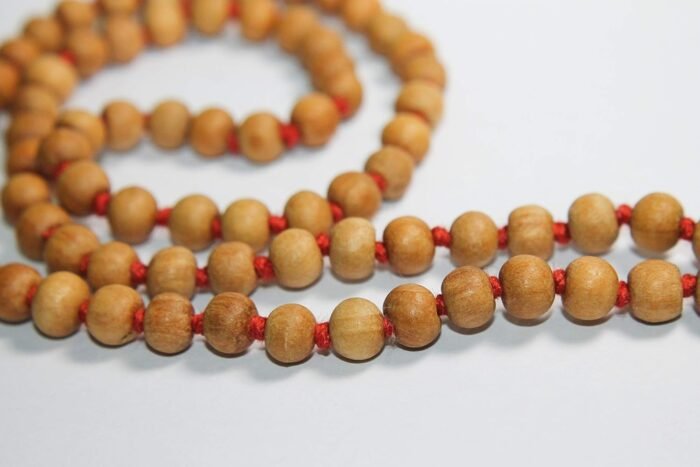 IS4A 8MM TULSI HOLY BASIL PRAYER BEADS JAPA MALA NECKLACE HAND KNOTTED. KARMA 10... - Image 7