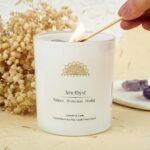 Healing Crystal Candle, Scented Candle Infused Amethyst and Clear Quartz Crystal... - Image 4