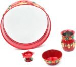 Aditri Creation Karwachauth Pooja Thali Puja Plate Decorative Steel Puja Thali w... - Image 5