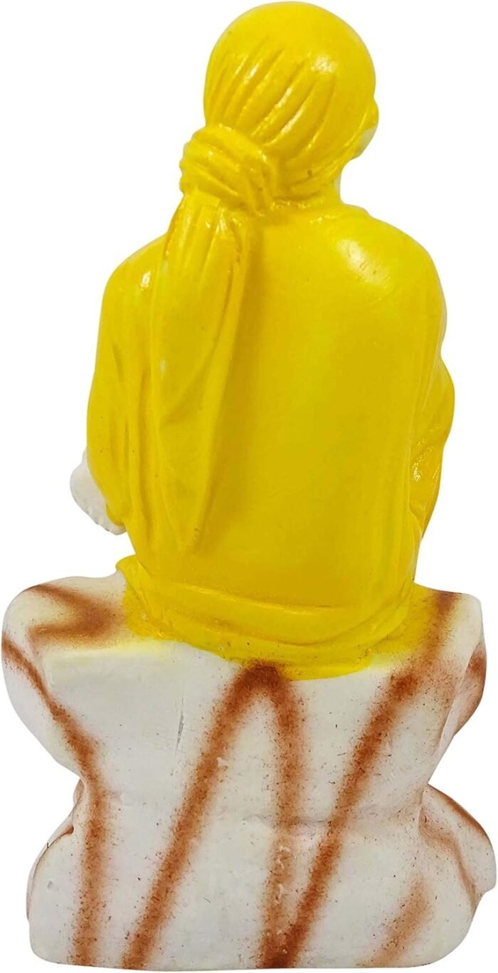 Resin Lord Sai Baba Statue Car Dashboard Decor Indian Religious Figurine - Image 4