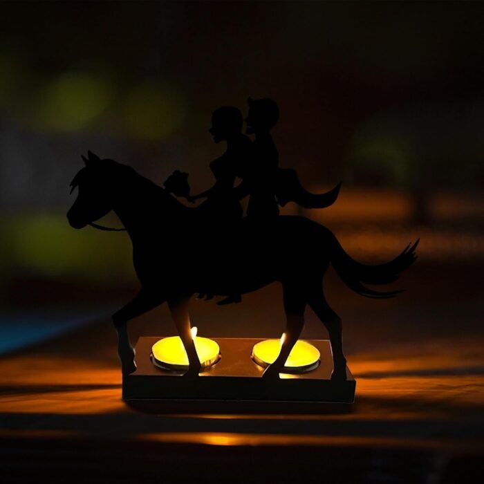 Firlar Handcrafted Art Iron Sculpture Candlestick Ornament, Tabletop Decorative ... - Image 5