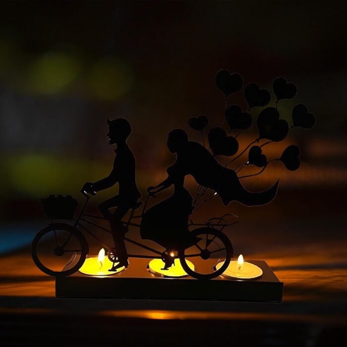 Firlar Handcrafted Art Iron Sculpture Candlestick Ornament, Tabletop Decorative ... - Image 8