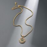 NUZON 2-Tone Interlocking | Sunburst Heart | CZ Evil Eye | Single Pearl | Love H... - Image 4