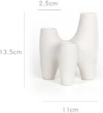 Ceramic Candle Holder - Minimalist 3-Taper Candelabra for Dining Table, Wedding ... - Image 7