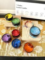 Chakra Candles Set with Crystals and Essential Oil, Chakra Candles Set of 7 for ... - Image 7
