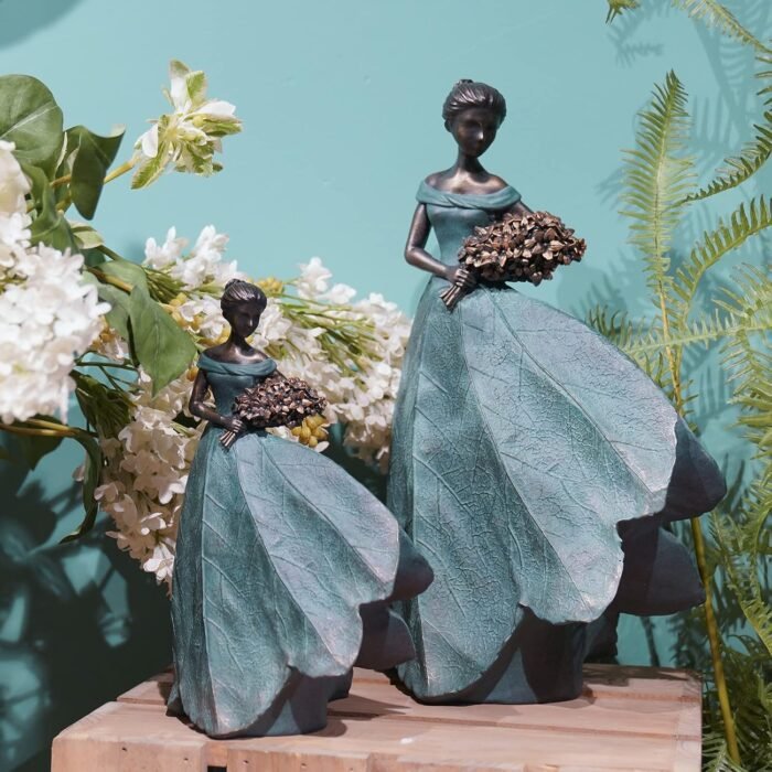Guichifun Fairy Statue Collection Home Decoration - Leaf Angel Girls Resin Home ... - Image 6