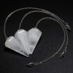 MANIFO Natural Clear Quartz Crystal Pendulum Faceted Point Gemstone Reiki Healin... - Image 3
