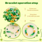 1000PCS St Patricks Day Pony Beads Bulk Green White Orange Pony Beads Loose Bead... - Image 4