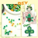 1000PCS St Patricks Day Pony Beads Bulk Green White Orange Pony Beads Loose Bead... - Image 7
