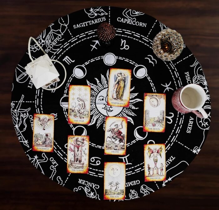 Indian Consigners Altar Cloth Zodiac Witchcraft Alter Tarot Spread Top Cloth Wic... - Image 3