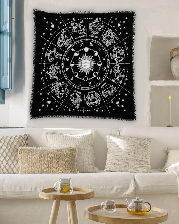 Indian Consigners Altar Cloth Zodiac Witchcraft Alter Tarot Spread Top Cloth Wic... - Image 5