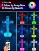 FULLOSUN Jesus Cross Gift, Jesus Cross Night Light, 3D Illumination Lights with ... - Image 3