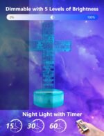 FULLOSUN Jesus Cross Gift, Jesus Cross Night Light, 3D Illumination Lights with ... - Image 4