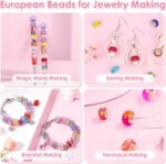 Cludoo 240 Piece Large Hole Beads for Jewelry Making, 16 Color European Bulk Cra... - Image 5