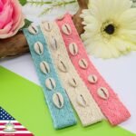 FROG SAC 3-Piece Cowrie Shell Headbands for Girls, Seashell Headband with Puka S... - Image 5