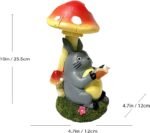 Solar Garden Statue Décor, Resin Reading Totoro Figurines Sculpture Yard Art Orn... - Image 3