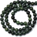 Natural Crocodile Kambaba Jasper Semi Precious Gemstone Round 8mm Green Stone Be... - Image 5