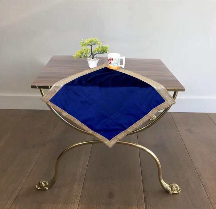 Indian Consigners Velvet Multi Purpose Altar Cloth Table Cover Square Tree of Li... - Image 3