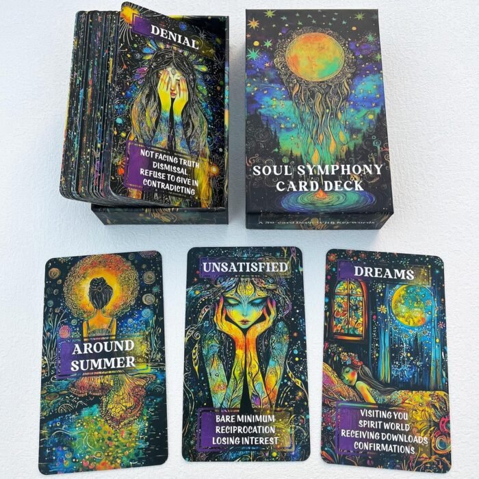 GZXINKE Love Oracle Deck, Twin Flame Tarot Cards, Mystic Love Oracle Cards for S... - Image 8