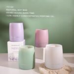 White Sage Scented Candle with Crystal Inside, Healing Clear Quartz Crystal Cand... - Image 4