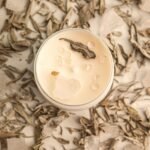 White Sage Scented Candle with Crystal Inside, Healing Clear Quartz Crystal Cand... - Image 5