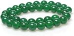 MJDCB 7A Natural Green Agate Beads Round Stone Loose Beads for Necklace Bracelet... - Image 3