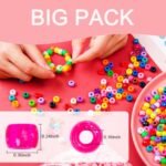 1000Pcs Yellow Pony Beads 6x9mm Bulk Acrylic Kandi Beads for Friendship Bracelet... - Image 3