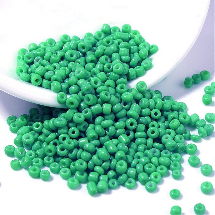 3mm Glass Seed Beads Opaque Green About 5000pcs/150Grams 8/0 Small Craft Beads f... - Image 3