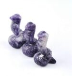 NaturalAmethyst Quartz Crystal Carved Snake Serpent Stone Decor - Image 5