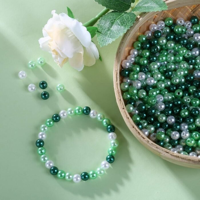 Naler 500pcs 6mm Pearl Beads for DIY Jewelry Making Vase Fillers Table Scatter W... - Image 5