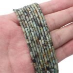 Natural African Turquoise Tube Beads Cylinder 2x4mm 38cm/Strand Stone Beads for ... - Image 4