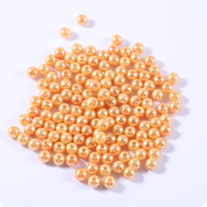1200pcs Pearl Beads for Crafts, 6mm Round Pearl Beads with Hole for Jewelry Maki... - Image 3