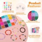 2120 Pearl Beads for Jewelry Making 24 Colors Pearl Beads for Bracelets Making 4... - Image 3