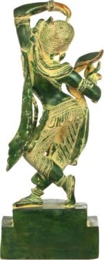 A Young Lady Applying Vermilion (A Sculpture Inspired by Khajuraho) - Brass Stat... - Image 4