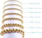 400Pcs 3mm Gold Spacer Beads for Bracelets Making, Round Beads Small Gold Beads ... - Image 3