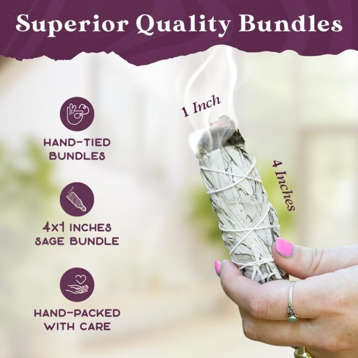 White Sage Smudge Sticks | California Sage Incense Sticks for Home Cleansing, Sp... - Image 3
