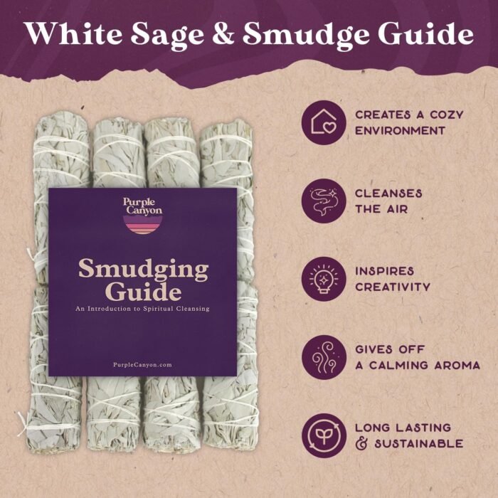 White Sage Smudge Sticks | California Sage Incense Sticks for Home Cleansing, Sp... - Image 5