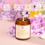 Lilac Blossoms Scented Candles,7oz Hand-Poured Home Fragrance,Long-Lasting Flora... - Image 3