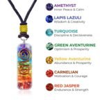 Handmade Orgonite Crystal Seven Chakra Pendant with Adjustable Cord - Orgone Hea... - Image 3