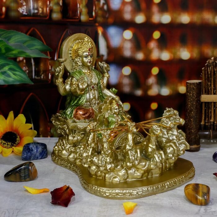 Hindu God Lord Surya Statue - India Home Temple Mandir Puja Idol Pooja Item Indi... - Image 4