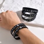 MEALGUET 5 Pieces Viking Bracelet for Men : Black Nordic Viking Runes Wristband ... - Image 8