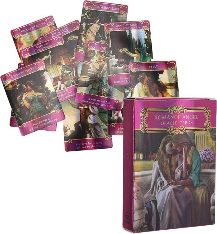 Yitengteng Romance Angel Hologram Tarot Cards Set with Bag, Oracle Cards Future ... - Image 3