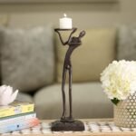 Danya B. "Weight of The World Cast Iron Male Figure Candle Holder - Decorative C... - Image 4