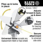 Klein Tools 60528 Full-Brim Hard Hat Face Shield, Clear, Impact-Rated, Anti-Fog,... - Image 3