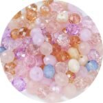 200pcs Crystal Glass Beads 6mm Faceted Rondelle Glass Beads with Hole Glass Spac... - Image 2