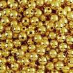 250 Round Gold Acrylic Beads 10mm Diameter with 2.7mm Hole for Crafts - Image 2