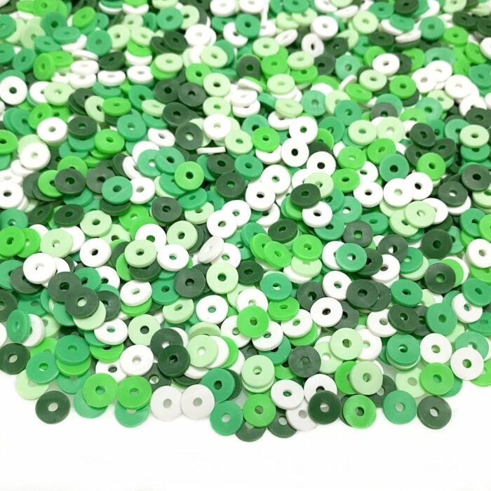 3000 Pieces Clay Beads Flat Round Heishi Vinyl Beads Polymer Spacer Beads for Je... - Image 2