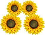 3D Sunflower Wall Decals - 4pcs in 8inch & 10inch Lifelike Removable Art DIY Sun... - Image 2