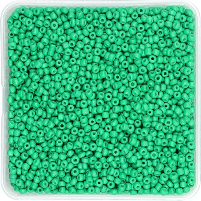 3mm Glass Seed Beads Opaque Green About 5000pcs/150Grams 8/0 Small Craft Beads f... - Image 2